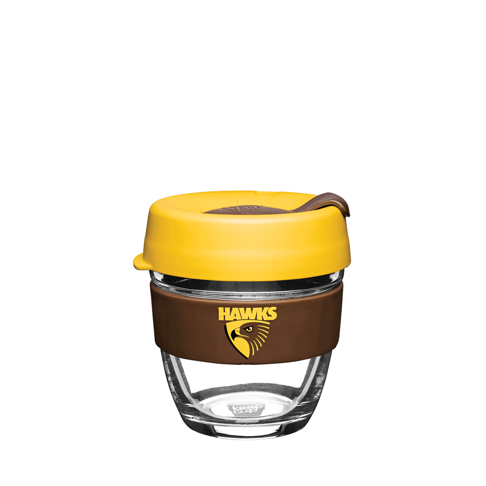 HAWTHORN HAWKS AFL BREW GLASS KEEPCUP_HAWTHORN HAWKS_STUBBY CLUB