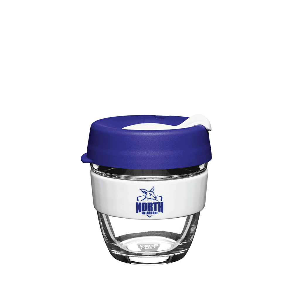 NORTH MELBOURNE KANGAROOS AFL BREW GLASS KEEPCUP_NORTH MELBORNE KANGAROOS_STUBBY CLUB