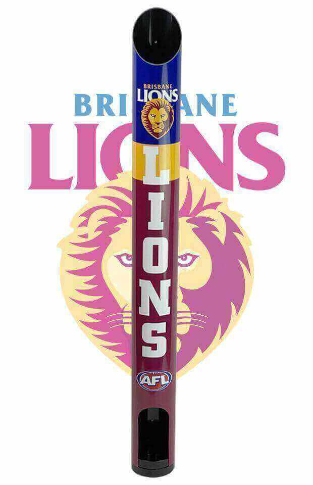 BRISBANE LIONS AFL STUBBY HOLDER DISPENSER_BRISBANE LIONS_ STUBBY CLUB