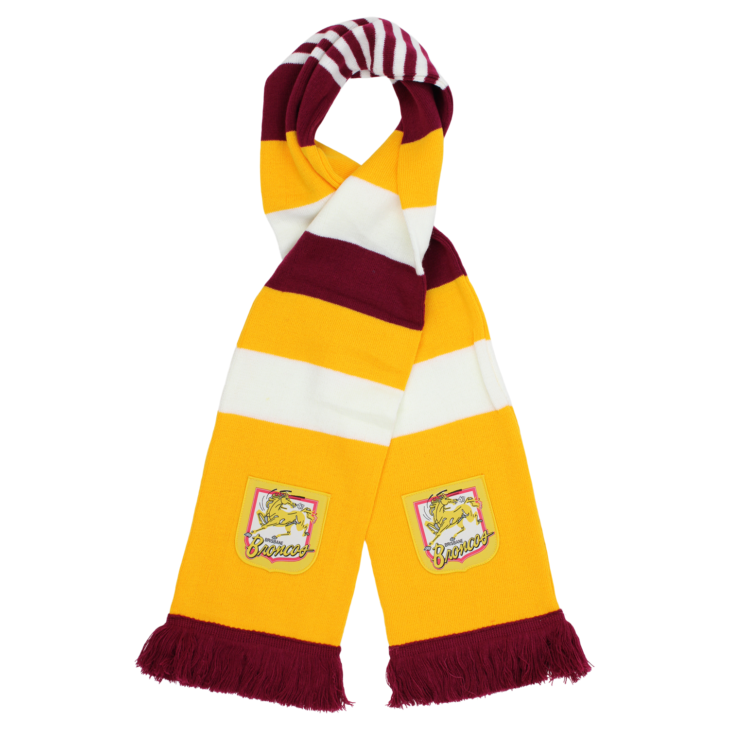 Brisbane Broncos NRL Retro Scarf_Brisbane Broncos_Stubby Club