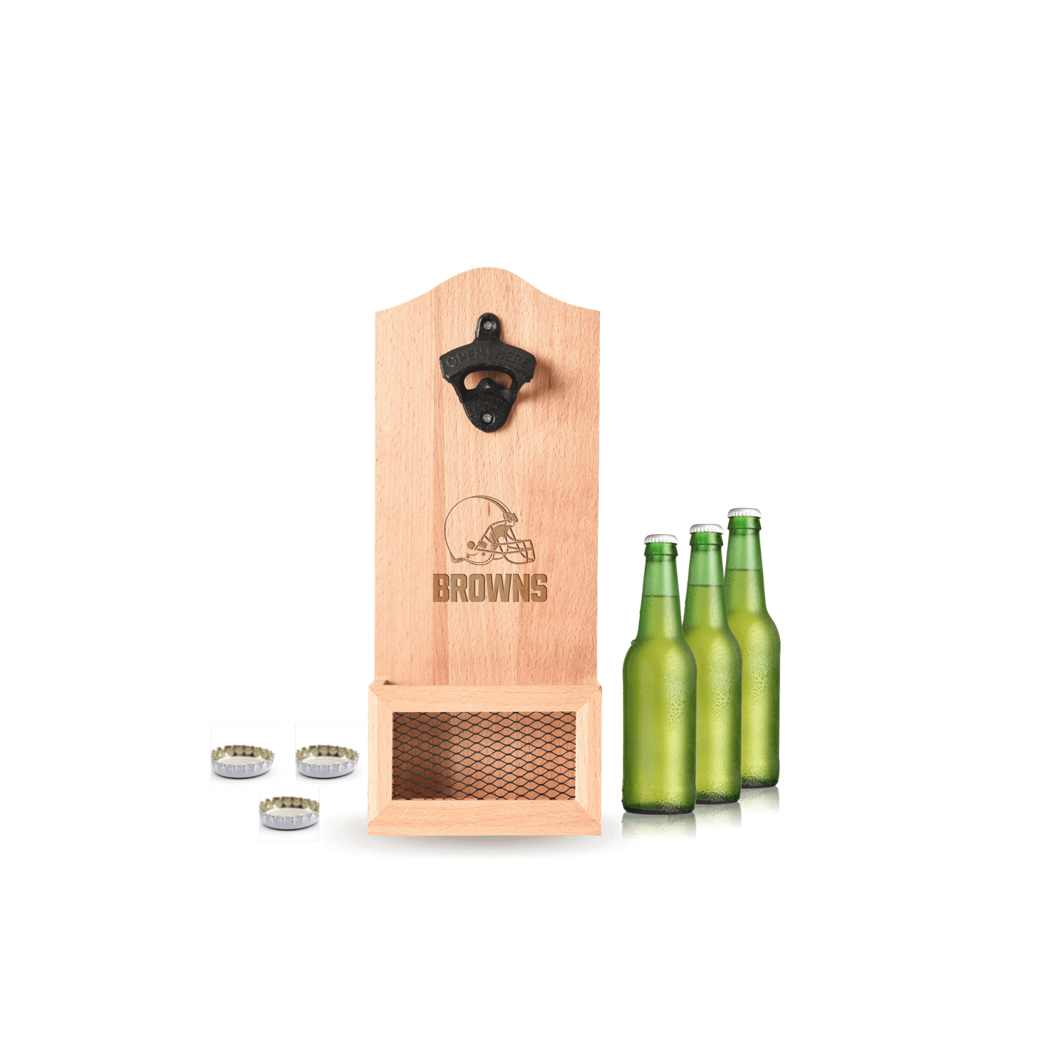CLEVELAND BROWNS NFL WOODEN WALL OPENER_CLEVELAND BROWNS_STUBBY CLUB
