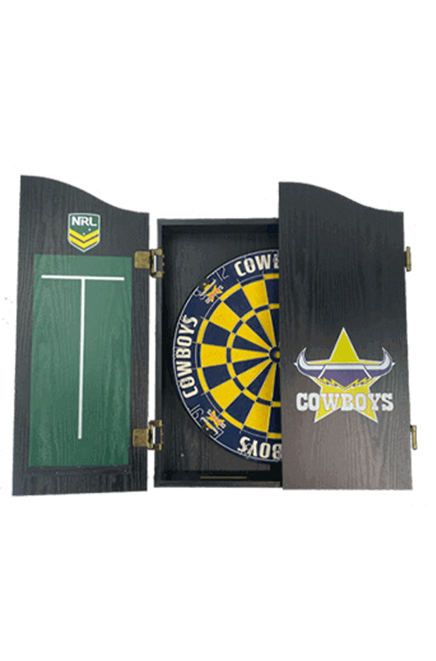 NORTH QUEENSLAND COWBOYS NRL DARTBOARD + CABINET_NORTH QUEENSLAND COWBOYS_STUBBY CLUB