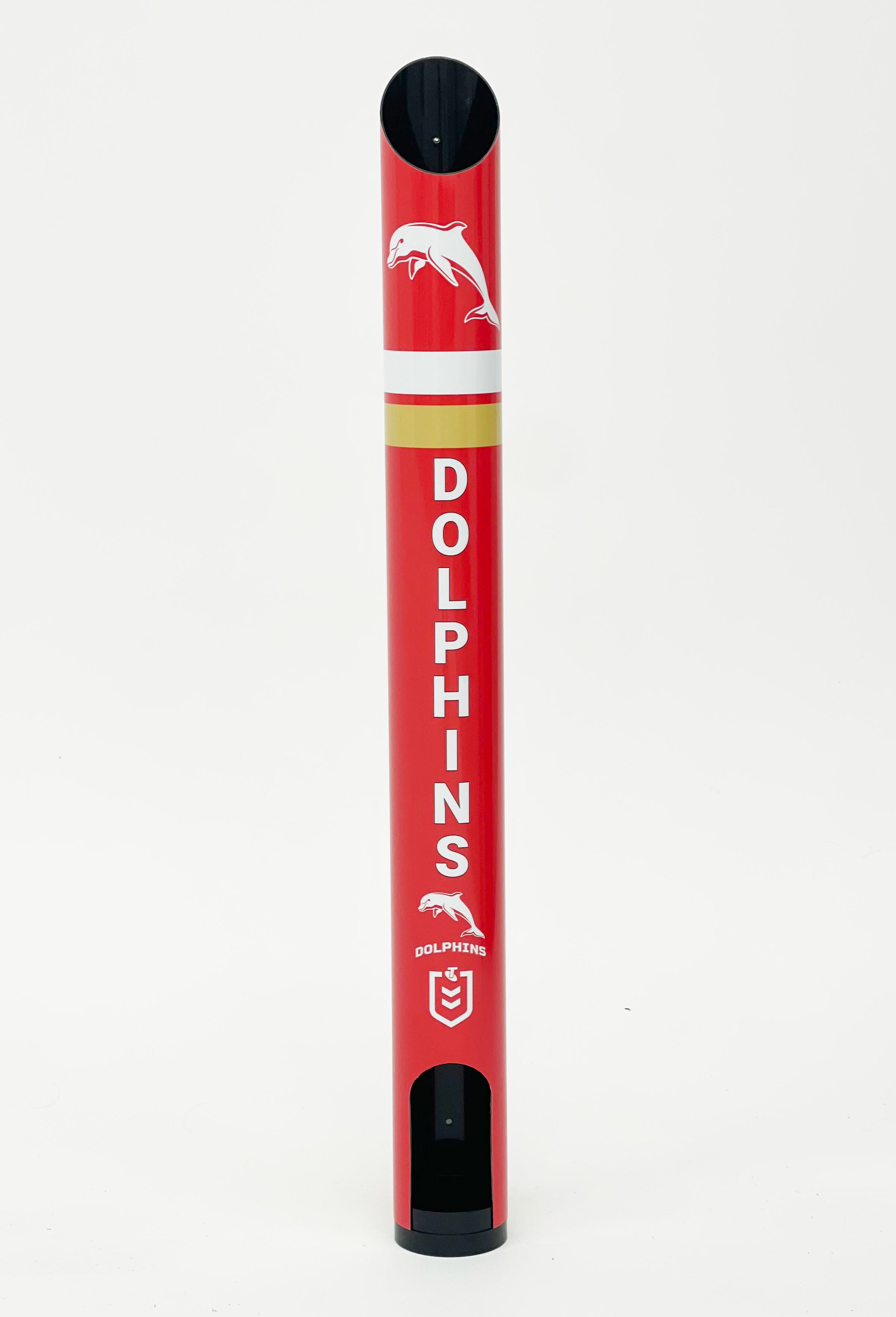 Personalised Dolphins NRL Stubby Holder Dispenser