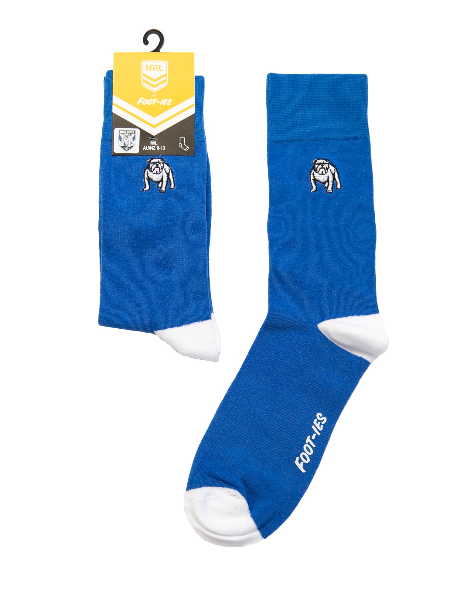 NRL SMALL EMROIDERY SOCK M/L_CANTERBURY BULLDOGS_STUBBY CLUB
