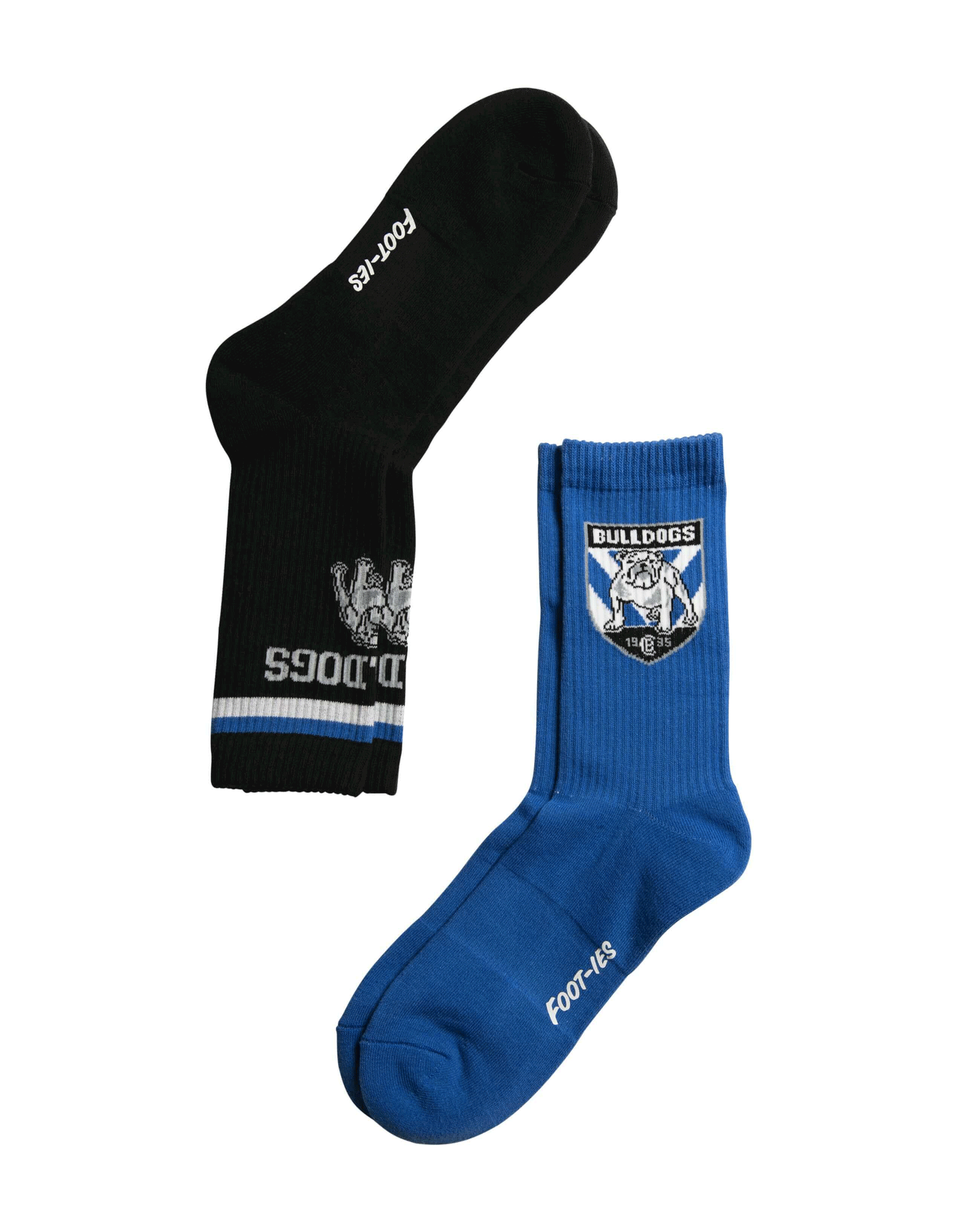 CANTERBURY BULLDOGS NRL LOGO 2 PACK SOCK M/L_CANTERBURY BULLDOGS_ STUBBY CLUB