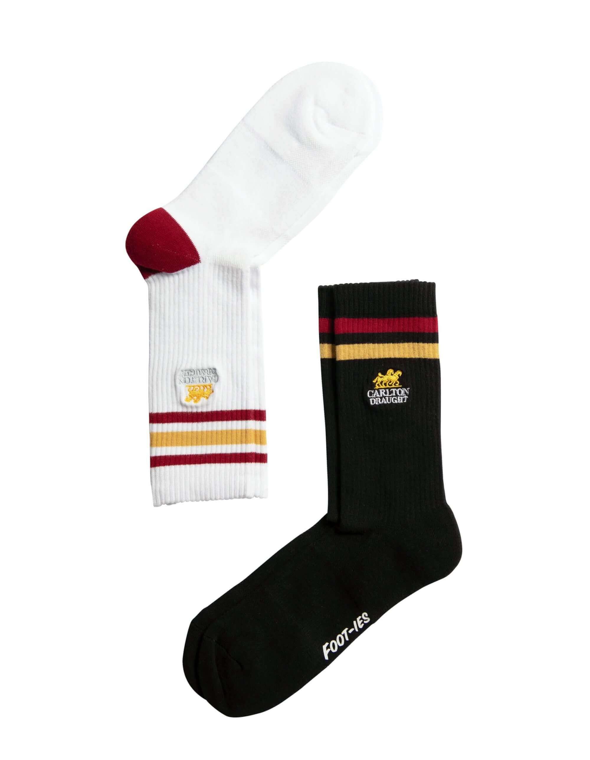 CARLTON DRAUGHT 2 PACK SNEAKER SOCK M/L_CARLTON DRAUGHT_ STUBBY CLUB