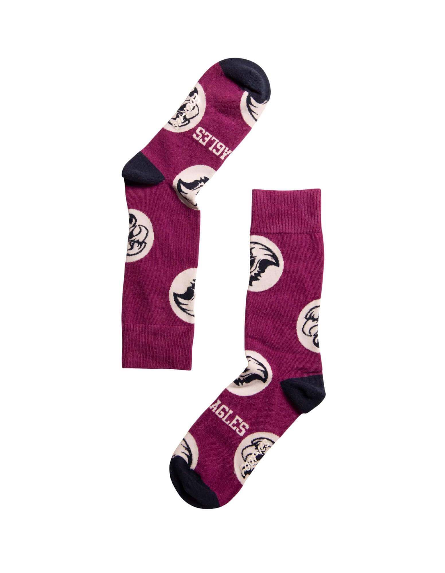 MANLY SEA EAGLES NRL LOGO DOTS SOCK M/L_MANLY SEA EAGLES_STUBBY CLUB