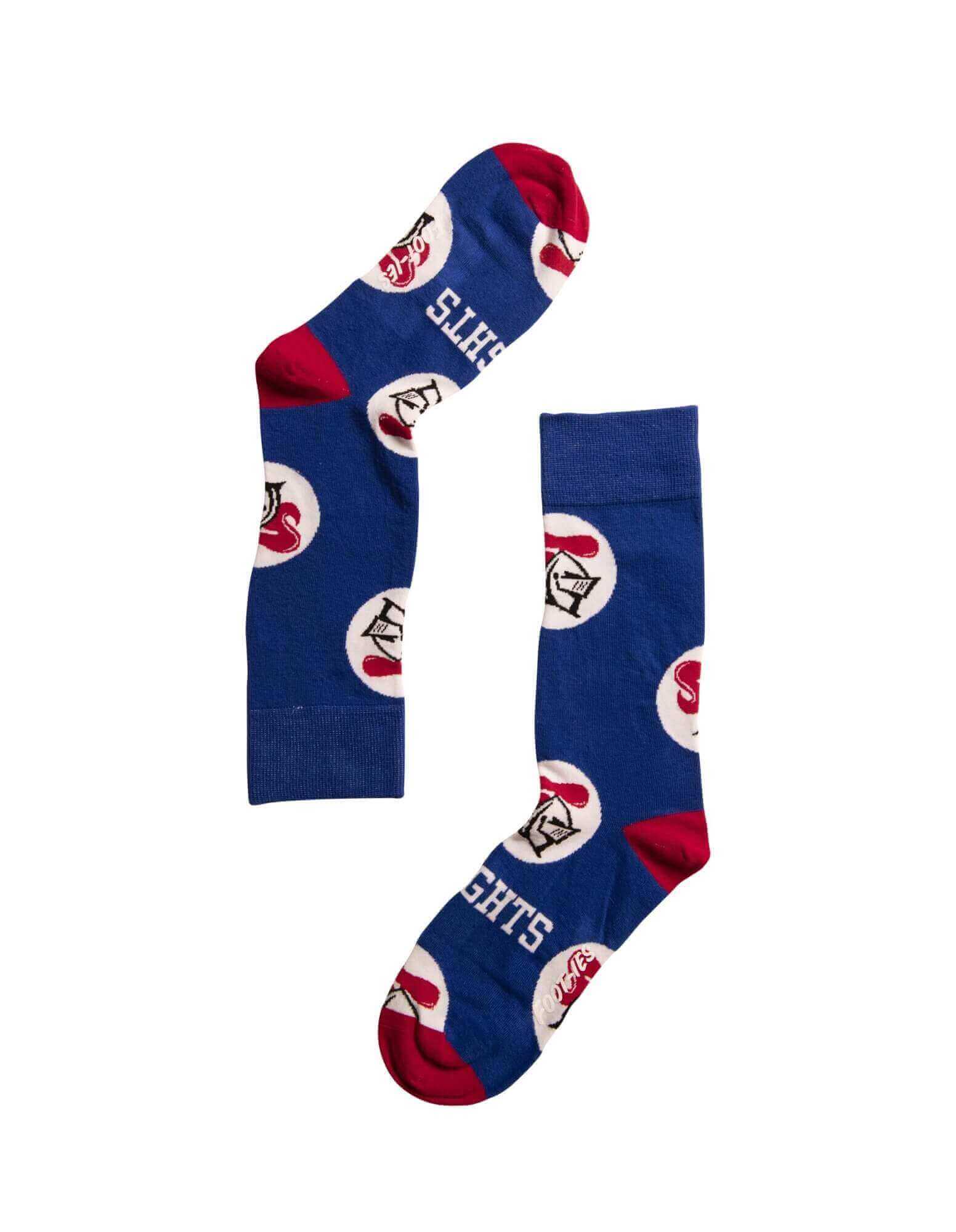 NEWCASTLE KNIGHTS NRL LOGO DOTS SOCK M/L_NEWCASTLE KNIGHTS_STUBBY CLUB