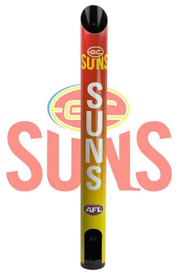 GOLD COAST SUNS AFL STUBBY HOLDER DISPENSER_GOLD COAST SUNS_STUBBY CLUB