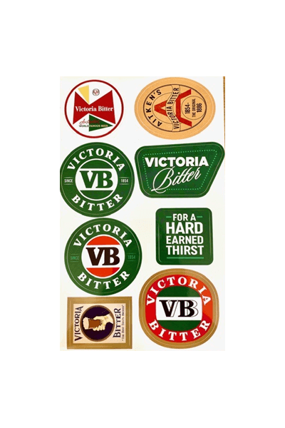 EVEN HARDER EARNED STICKERS - VICTORIA BITTER_TEAM_STUBBY CLUB