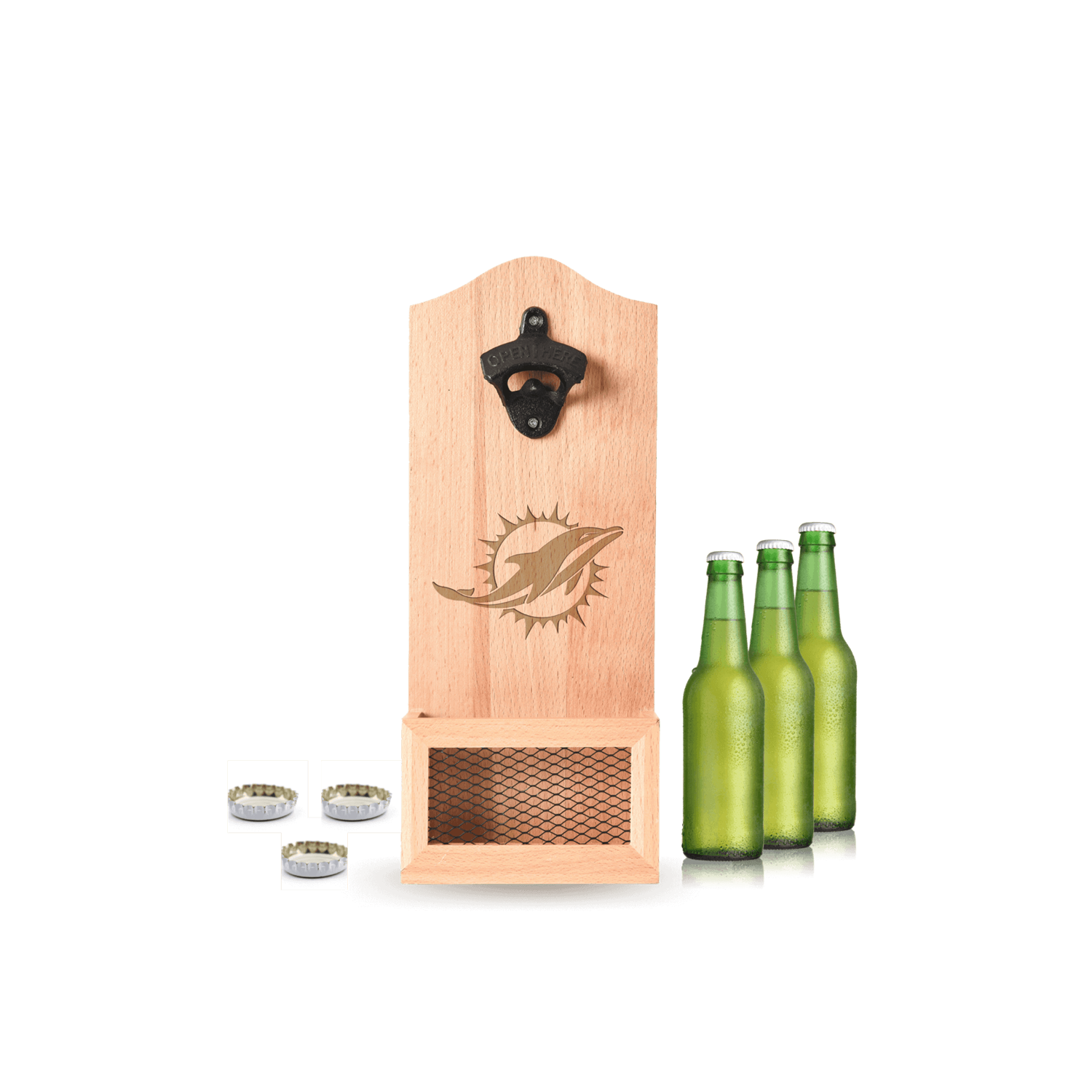 MIAMI DOLPHINS NFL WOODEN WALL OPENER_MIAMI DOLPHINS_STUBBY CLUB