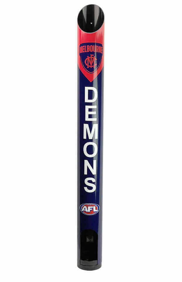 PERSONALISED MELBOURNE DEMOND AFL STUBBY HOLDER DISPENSER_MELBOURNE DEMONS_STUBBY CLUB