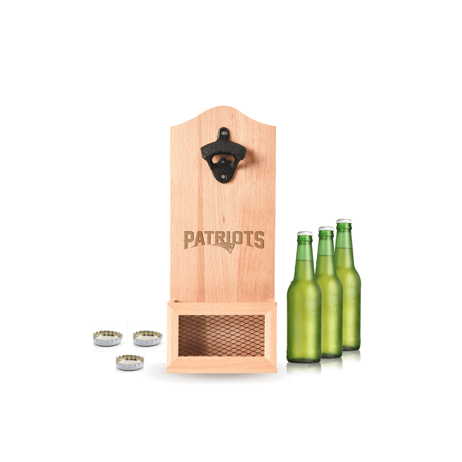 NEW ENGLAND PATRIOTS NFL WOODEN WALL OPENER_NEW ENGLAND PATRIOTS_STUBBY CLUB