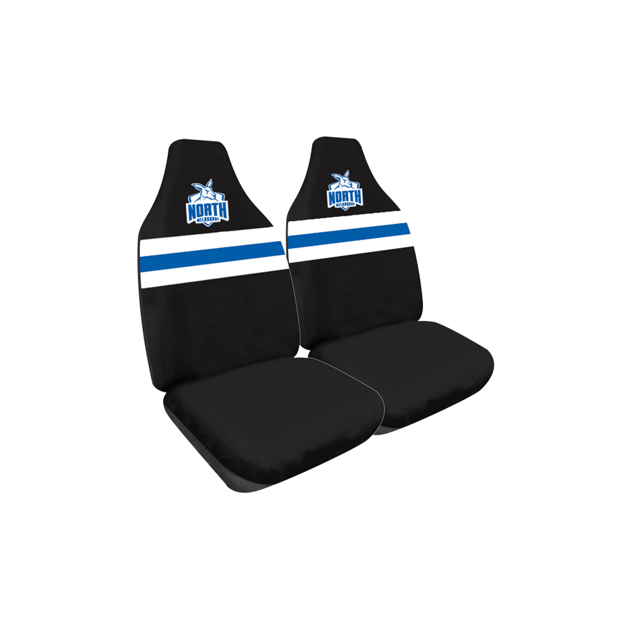 NORTH MELBOURNE KANGAROOS CAR SEAT COVERS_MELBORNE KANGAROOS_STUBBY CLUB