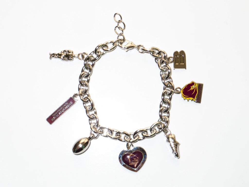 Brisbane Broncos NRL Charm Bracelet