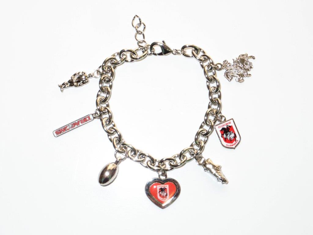 St George Illawarra Dragons NRL Charm Bracelet