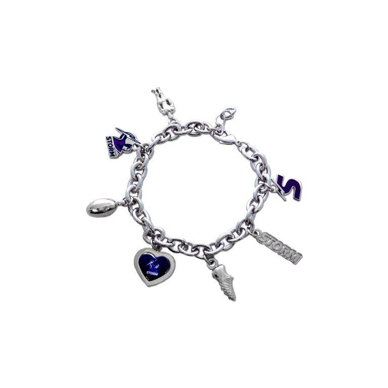 Melbourne Storm NRL Charm Bracelet