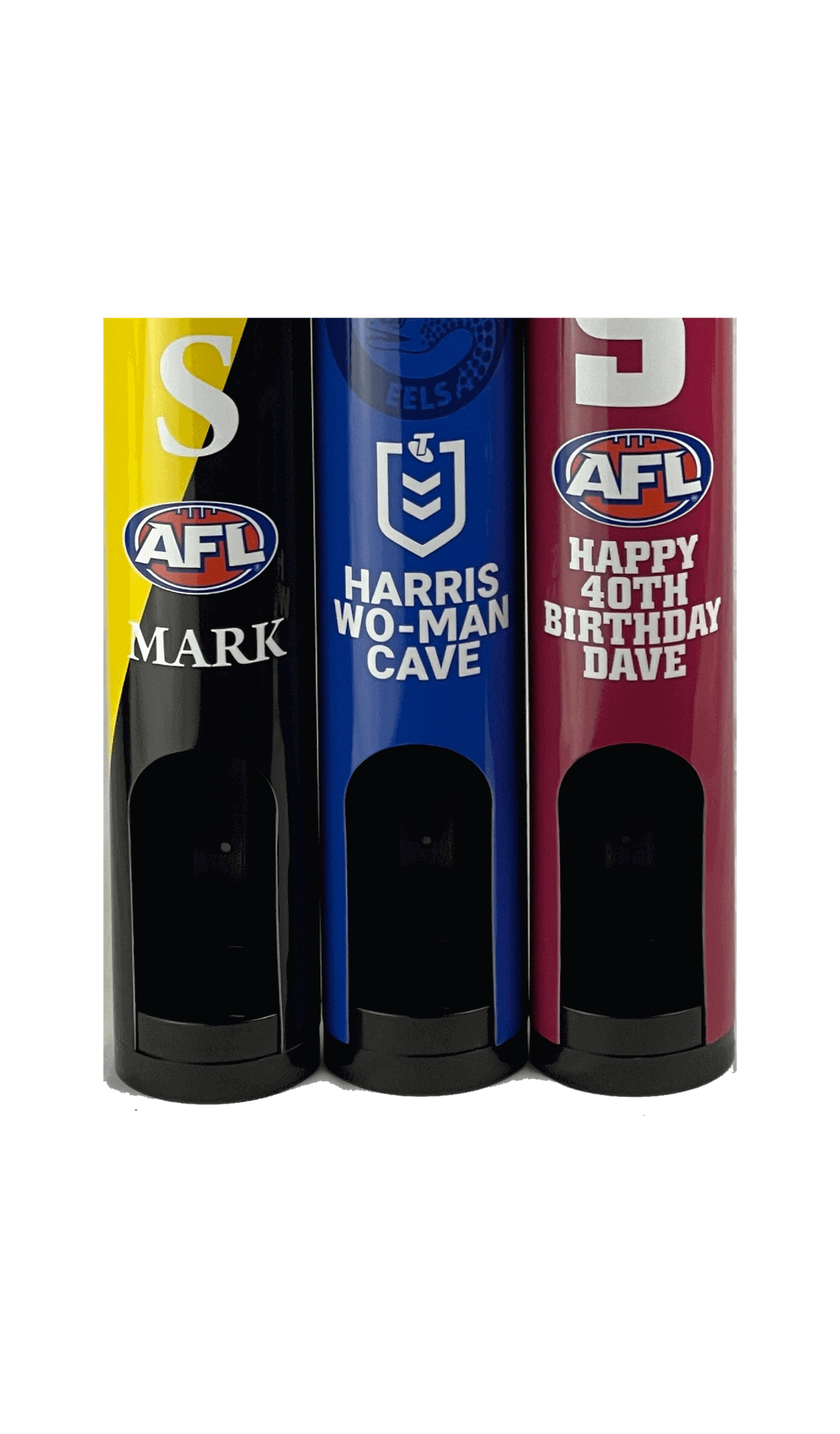 Personalised Wests Tigers NRL Stubby Holder Dispenser