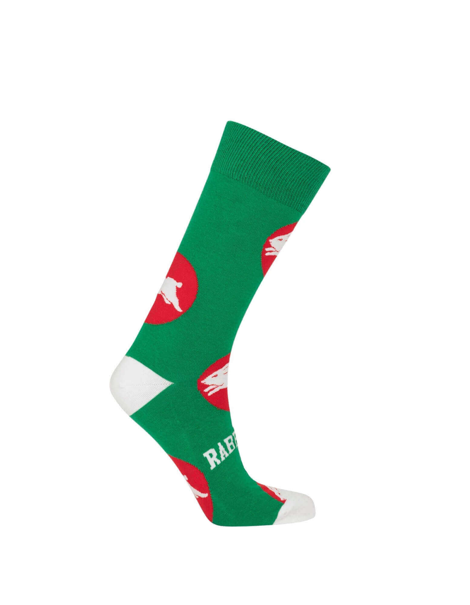 SOUTH SYDNEY RABBITOHS NRL LOGO DOTS SOCKS M/L_SOUTH SYDNEY RABBITOHS_STUBBY CLUB