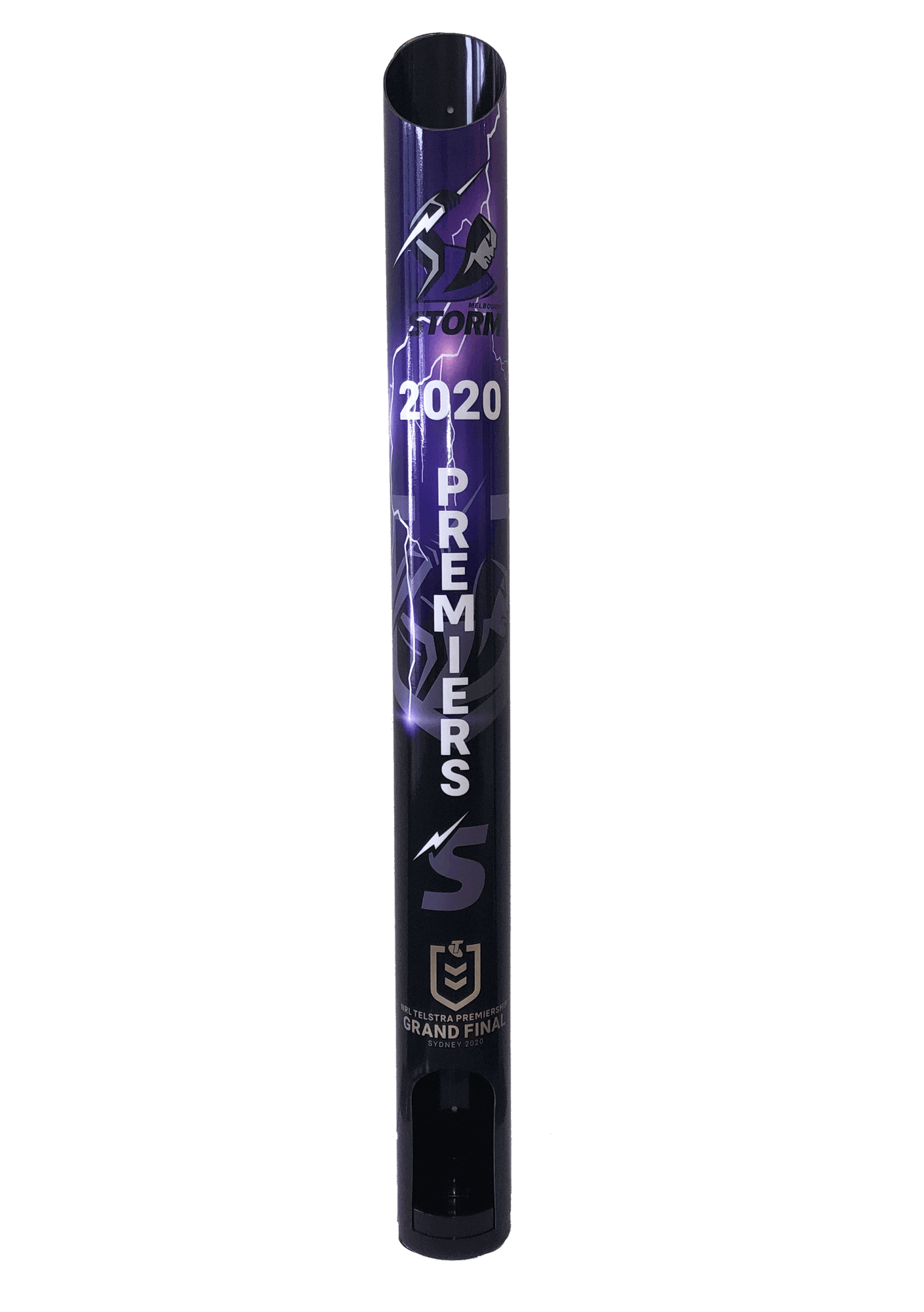 PERSONALISED MELBOURNE STORM PREMIERS NRL STUBBY HOLDER DISPENSER_MELBOURNE STORM PREMIERS_STUBBY CLUB