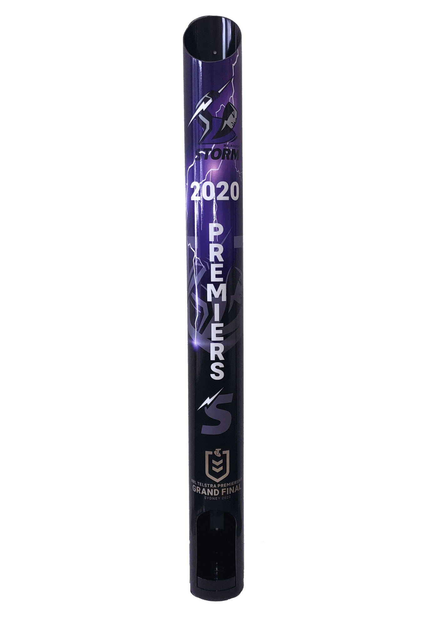 PERSONALISED MELBOURNE STORM PREMIERS NRL  STUBBY HOLDER DISPENSER_MELBOURNE STORM PREMIERS_STUBBY CLUB