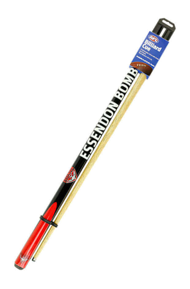 AFL CUE 2 PIECE ASH SHAFT 10MM EIKMASTER TIP_ESSENDON BOMBERS_STUBBY CLUB