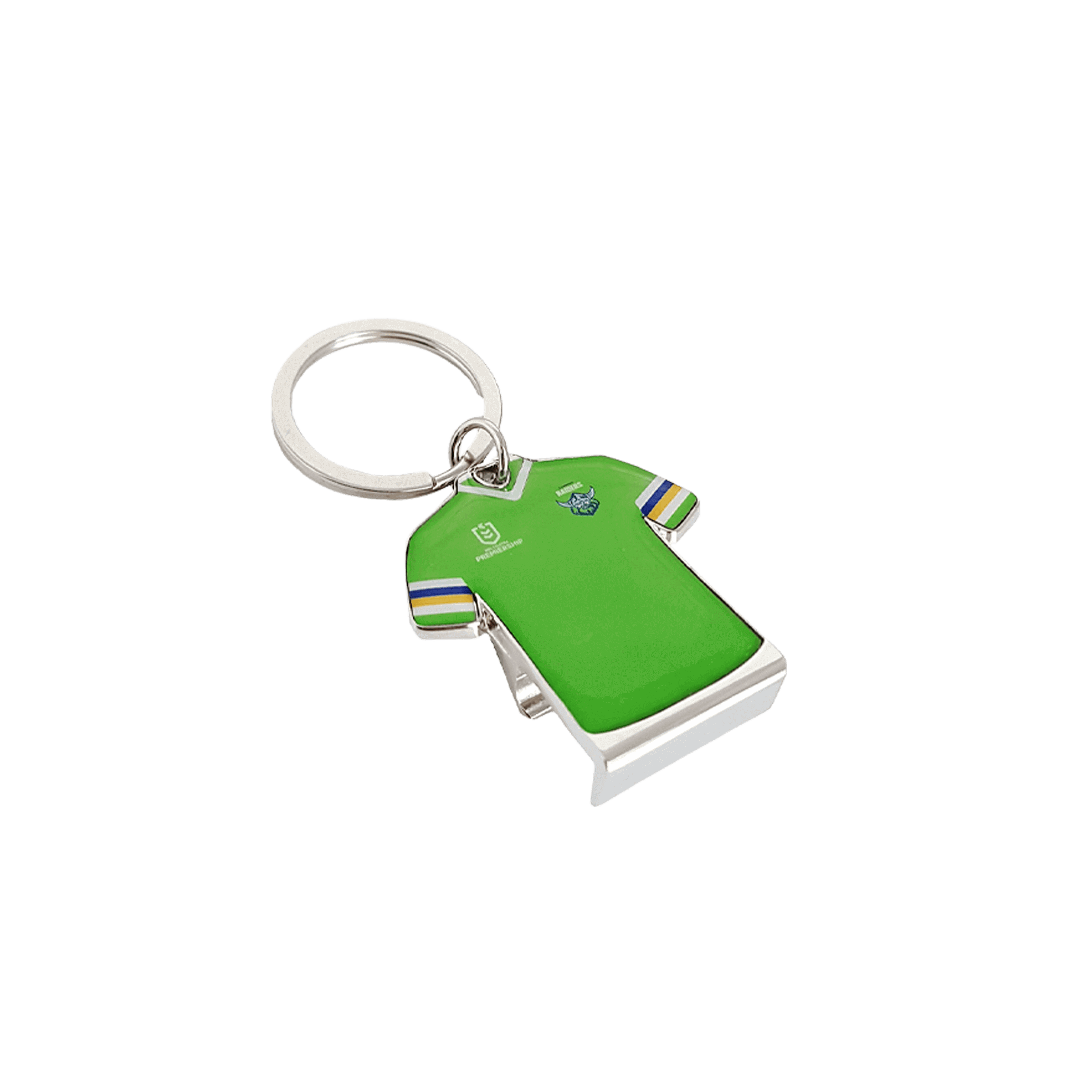 CANBERRA RAIDERS NRL TEAM GUERNSEY BOTTLE OPENER KEYRING_CANBERRA RAIDERS_ STUBBY CLUB