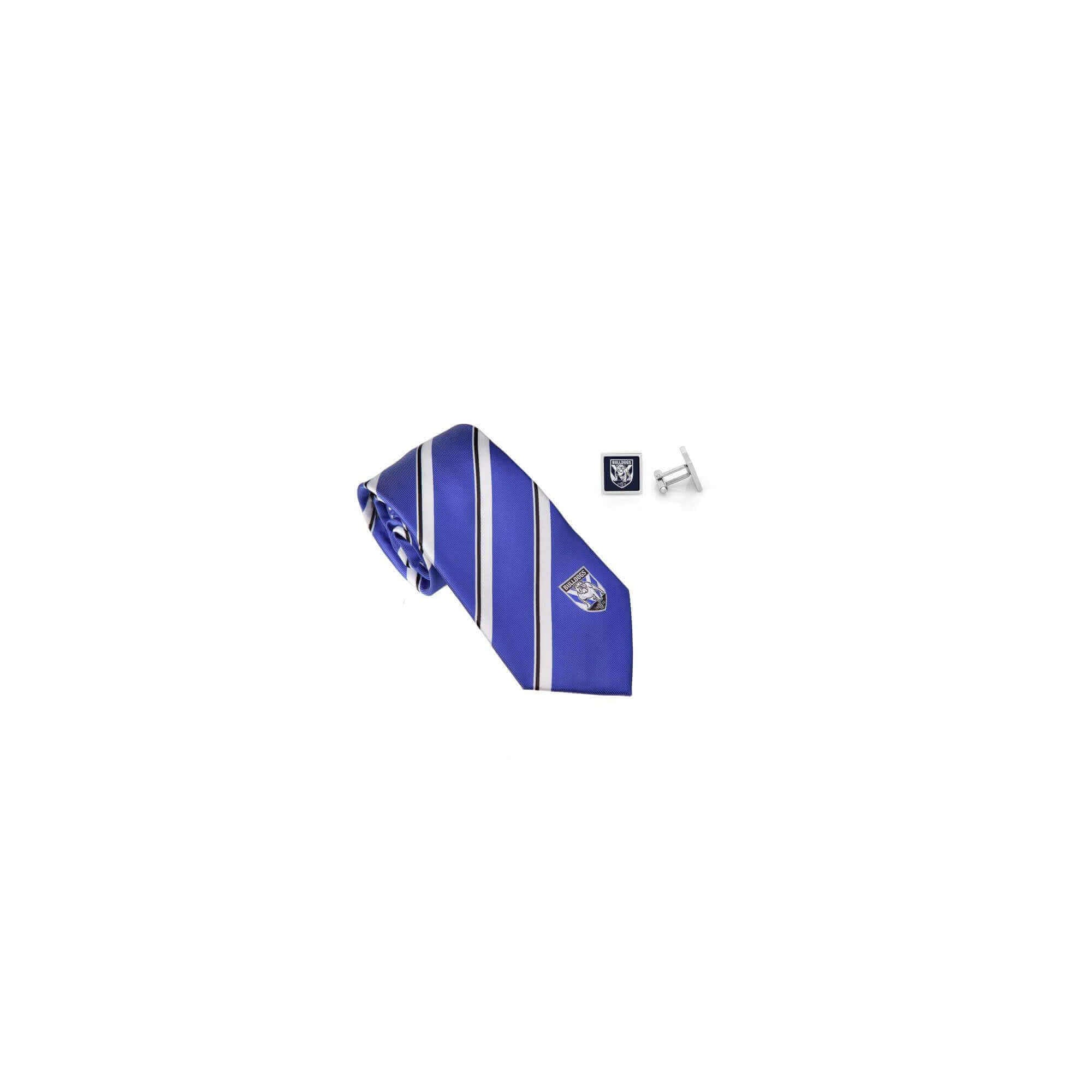 CANTERBURY BULLDOGS NRL TIE AND CUFFLINKS SET_CANTERBURY BULLDOGS_ STUBBY CLUB