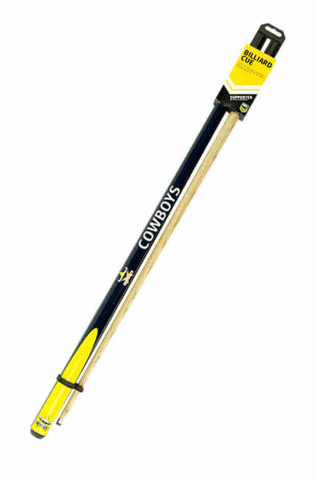 NRL 2 PIECE 57' CUE ASH SHAFT 10MM EIKMASTER TIP_NORTH QUEENSLAND COWBOYS_STUBBY CLUB