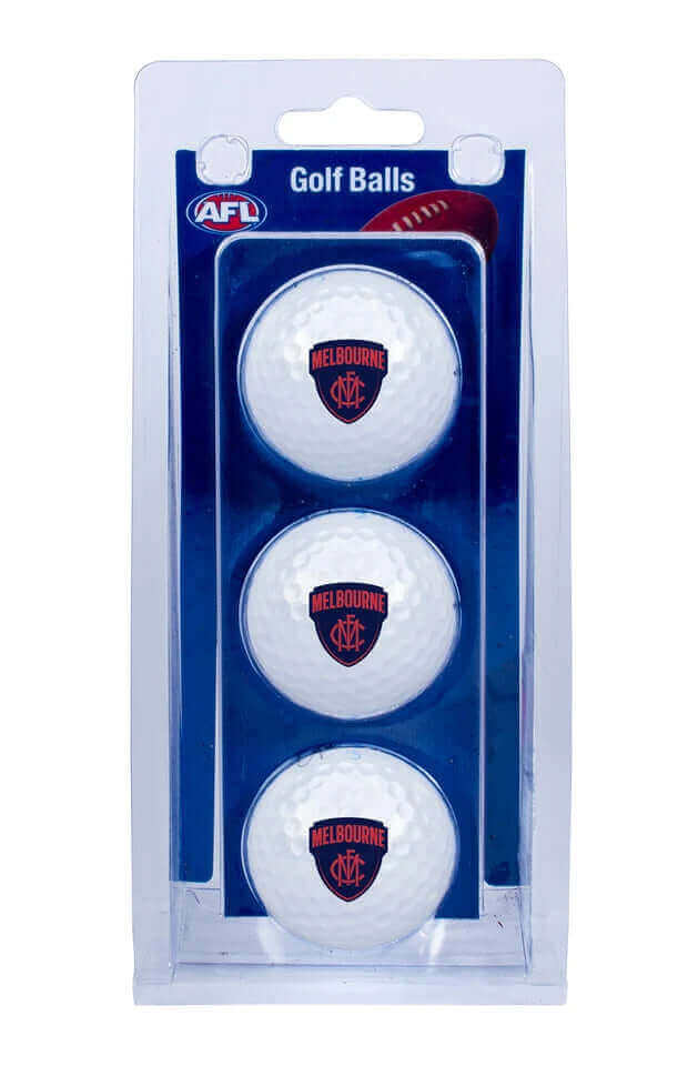 AFL GOLF BALLS - 3 PACK_MELBOURNE DEMONS_STUBBY CLUB