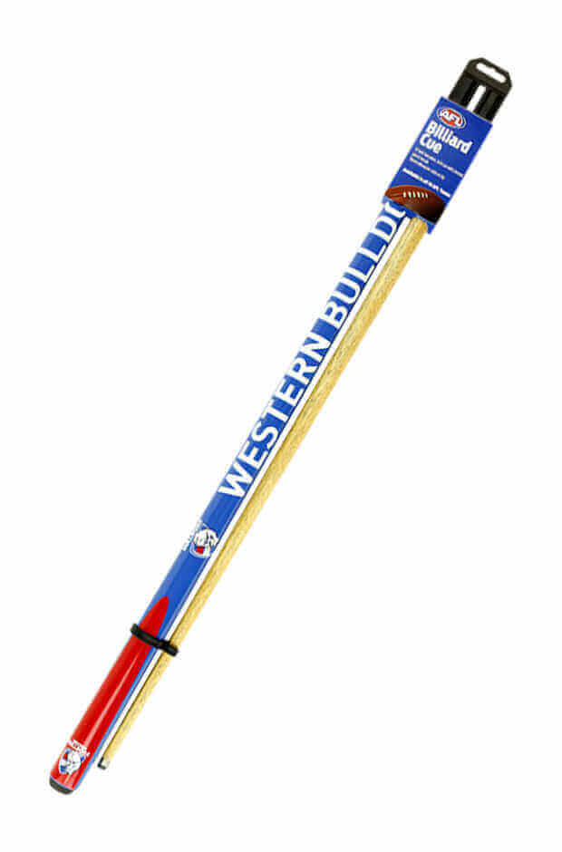AFL CUE 2 PIECE ASH SHAFT 10MM EIKMASTER TIP_WESTERN BULLDOGS_STUBBY CLUB