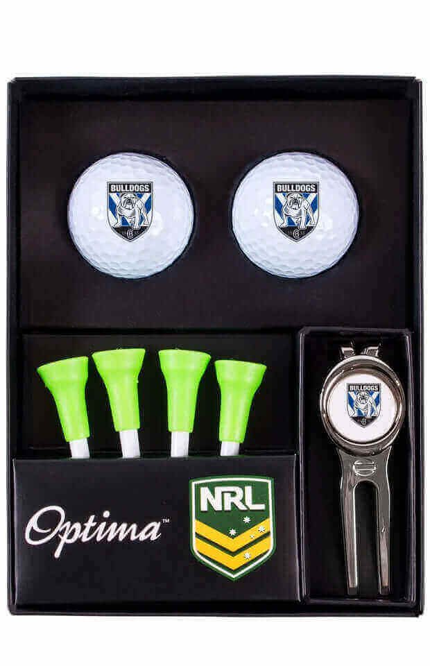 CANTERBURY BULLDOGS NRL GOLF TEE UP GOLF GIFT PACK_CANTERBURY BULLDOGS_ STUBBY CLUB