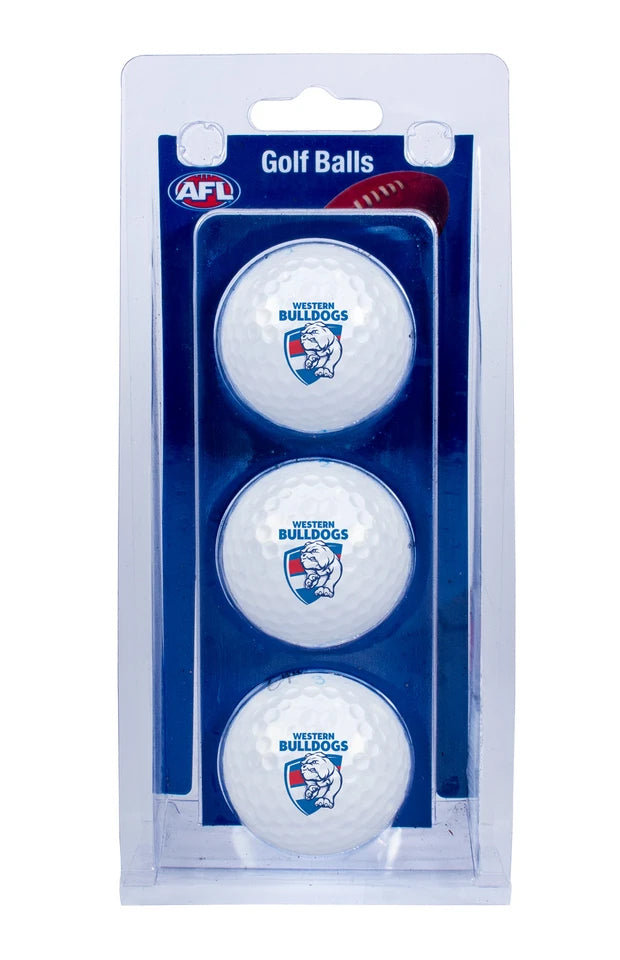 WESTERN BULLDOGS AFL GOLF BALL 3 PACK_WESTERN BULLDOGS_STUBBY CLUB