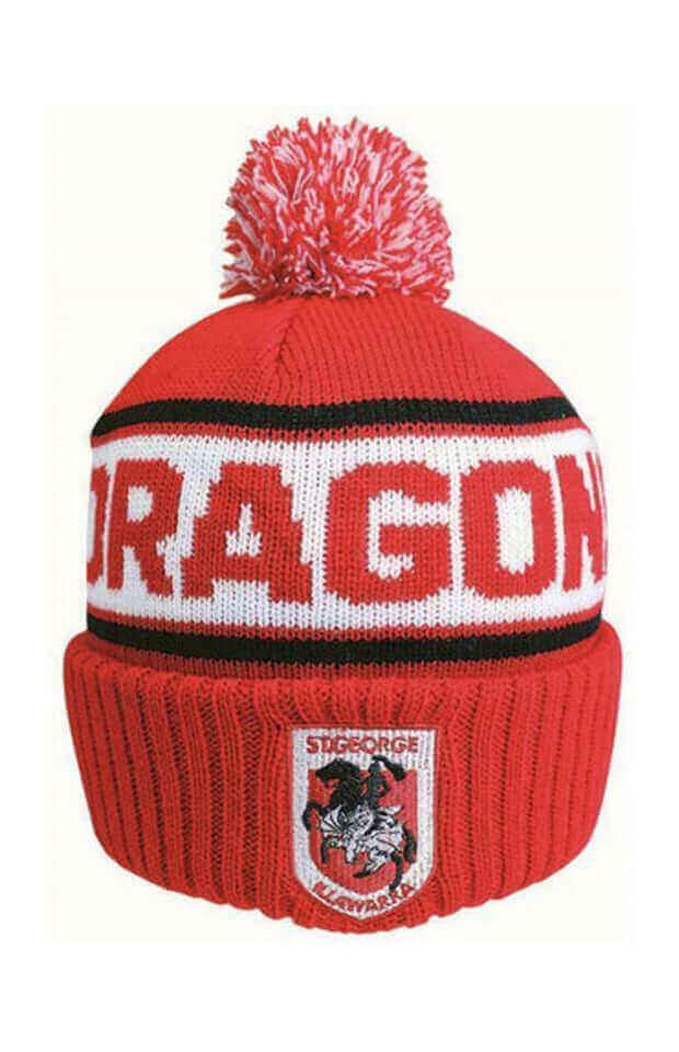 ST GEORGE ILLAWARRA DRAGONS NRL STRIKER BEANIE_ST GEORGE ILLAWARRA DRAGONS_STUBBY CLUB