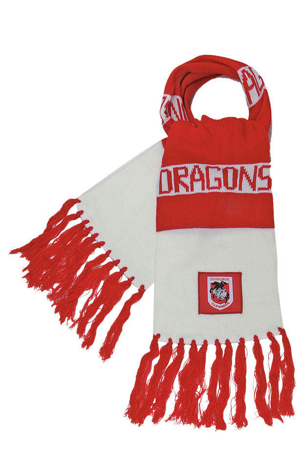 ST GEORGE ILLAWARRA DRAGONS NRL BAR SCARF_ST GEORGE ILLAWARRA DRAGONS_STUBBY CLUB