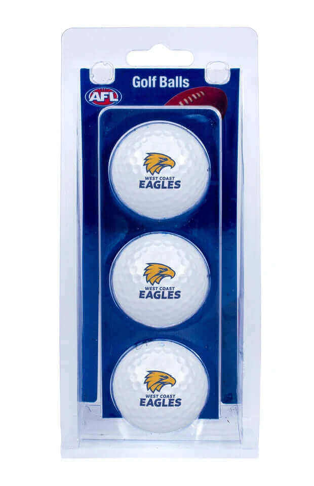 AFL GOLF BALLS - 3 PACK_WEST COAST EAGLES_STUBBY CLUB
