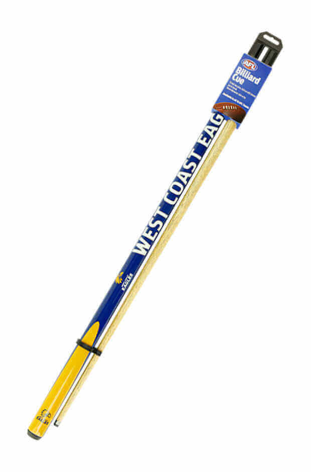 AFL CUE 2 PIECE ASH SHAFT 10MM EIKMASTER TIP_WEST COAST EAGLES_STUBBY CLUB