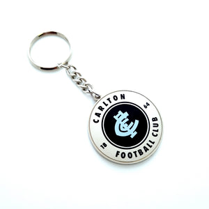 Carlton Blues Round AFL Logo Keyring