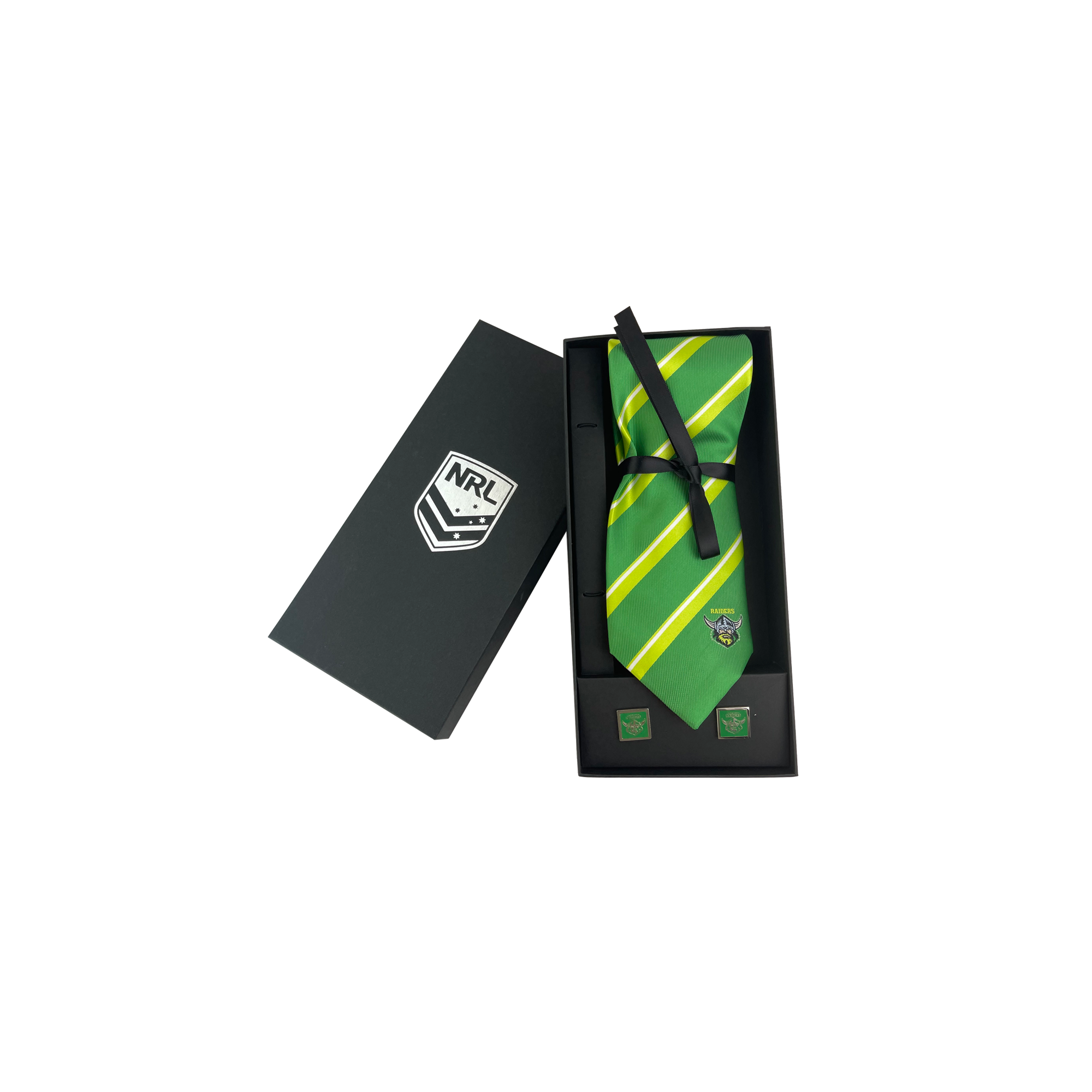 NRL AND CUFFLINKS SET_CANBERRA RAIDERS_STUBBY CLUB