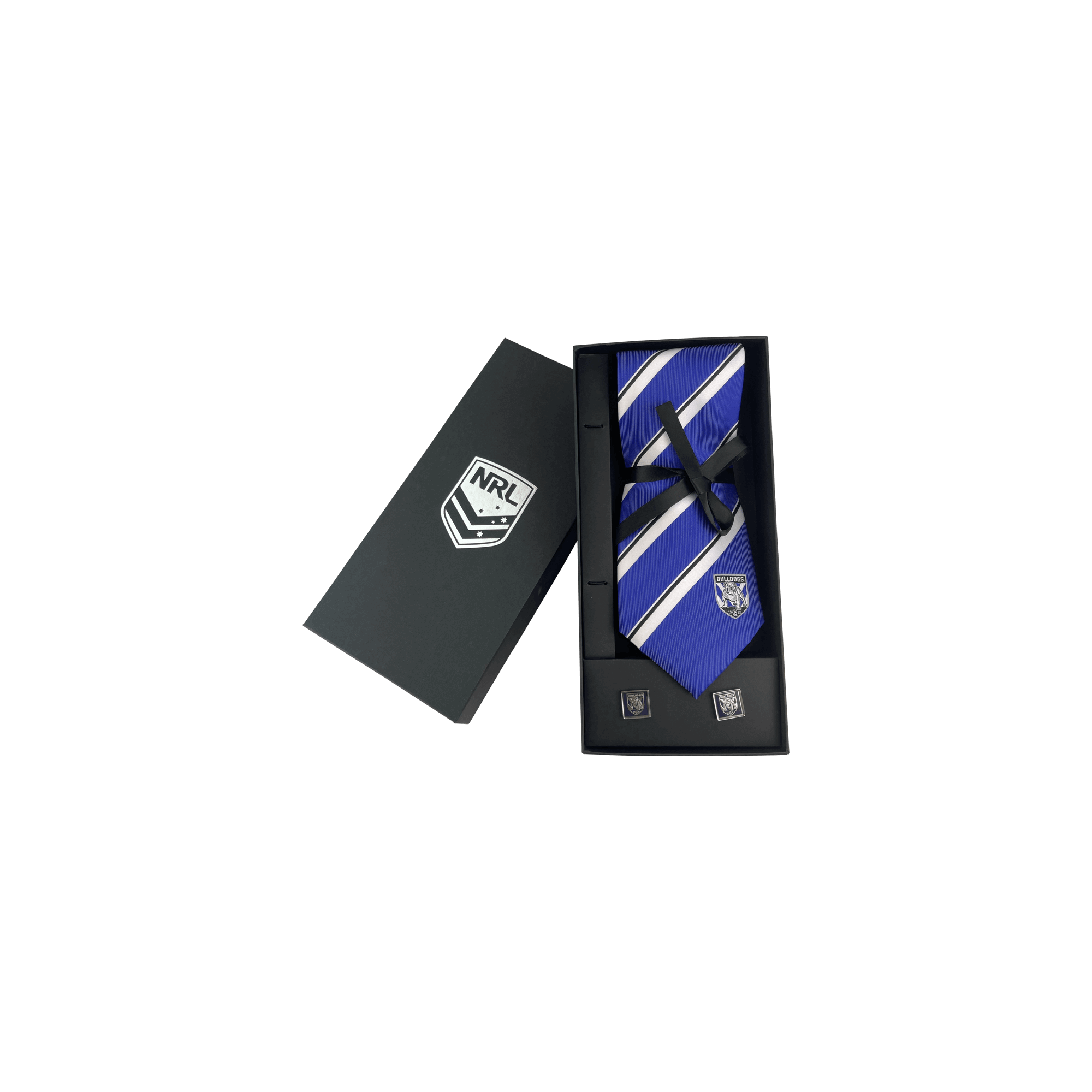 CANTERBURY BULLDOGS NRL TIE AND CUFFLINKS SET_CANTERBURY BULLDOGS_ STUBBY CLUB