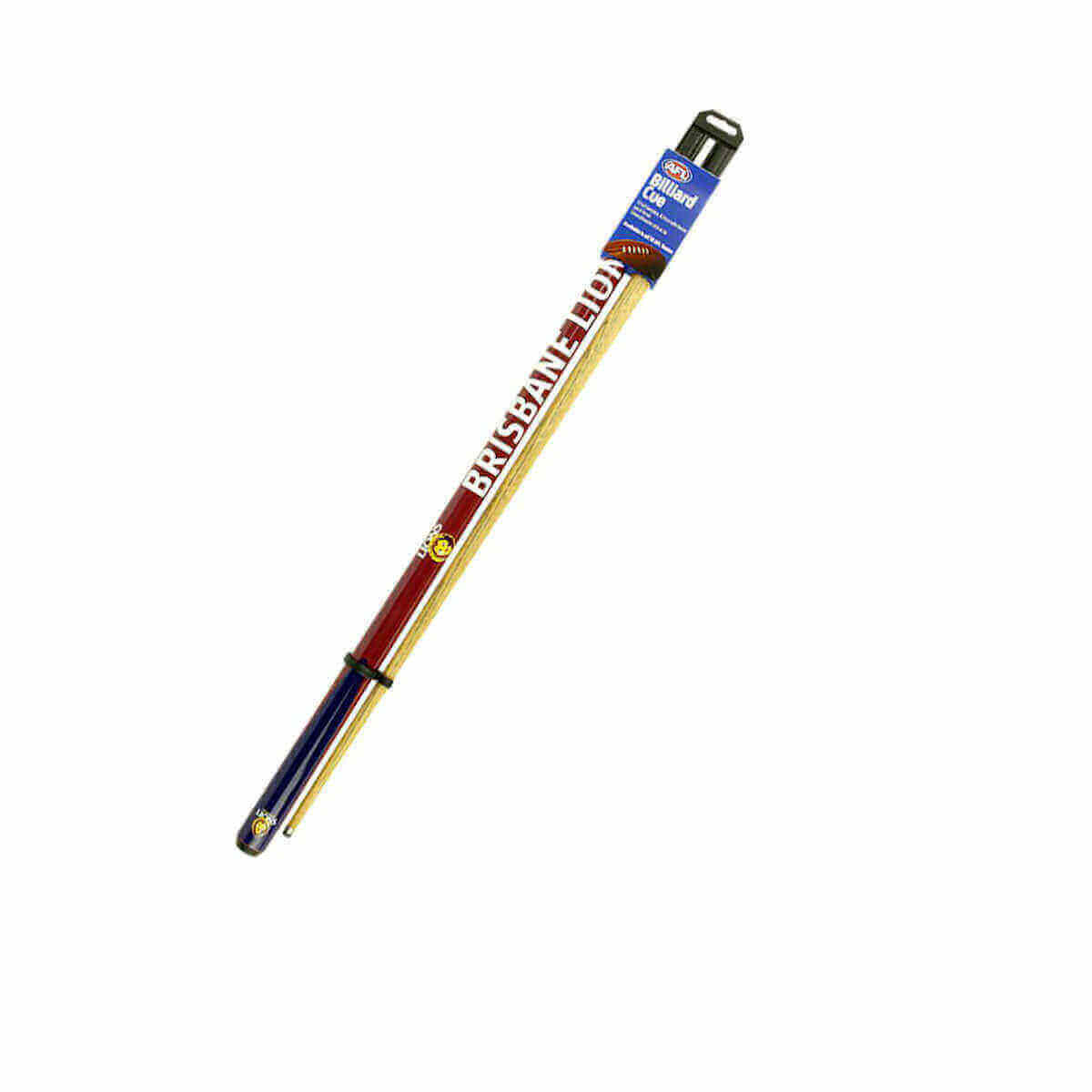 AFL CUE 2 PIECE ASH SHAFT 10MM EIKMASTER TIP_BRISBANE LIONS_STUBBY CLUB