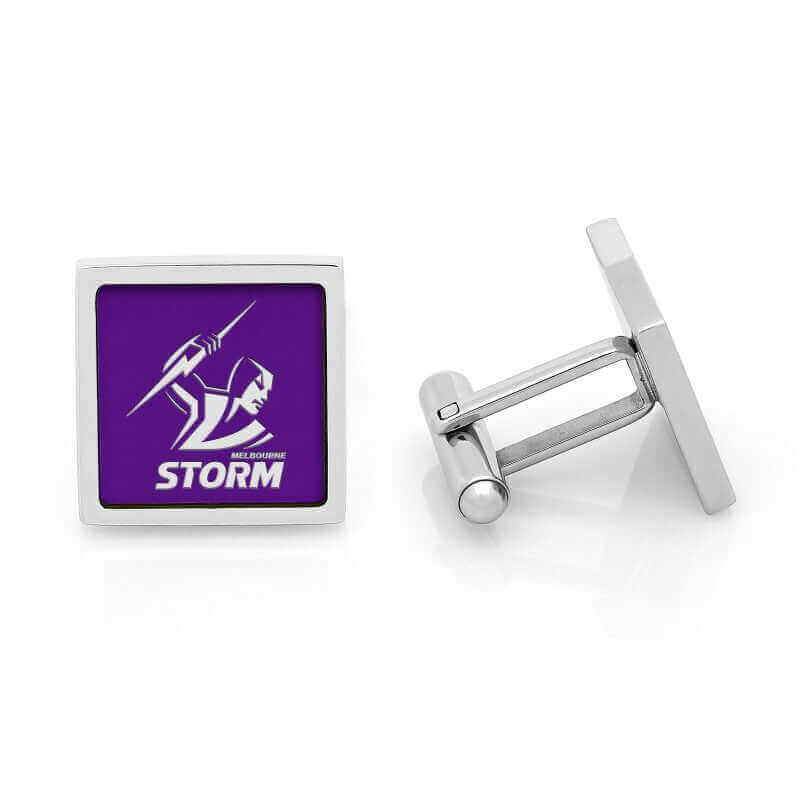 MELBOURNE STORM NRL TIE AND CUFFLINKS SET_MELBOURNE STORM_STUBBY CLUB
