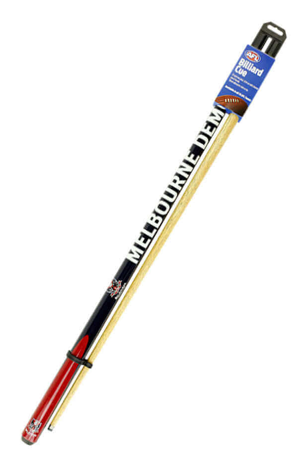 AFL CUE 2 PIECE ASH SHAFT 10MM EIKMASTER TIP_MELBOURNE DEMONS_STUBBY CLUB