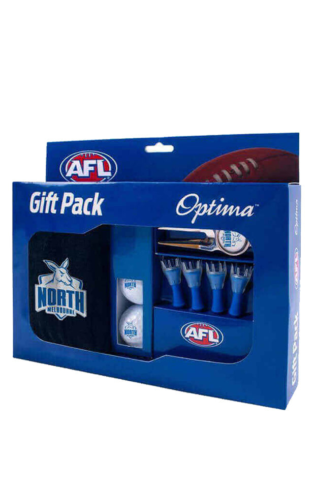 NORTH MELBOURNE KANGAROOS AFL GOLF GIFT PACK_MELBORNE KANGAROOS_STUBBY CLUB\