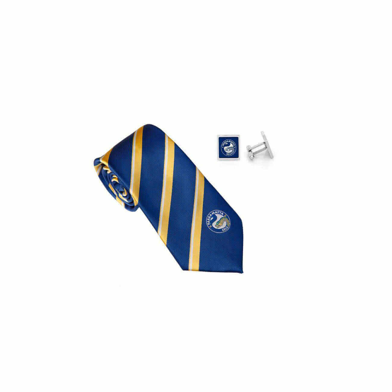 PARRAMATTA EELS NRL TIE AND CUFFLINKS SET_PARRAMATTA EELS_STUBBY CLUB