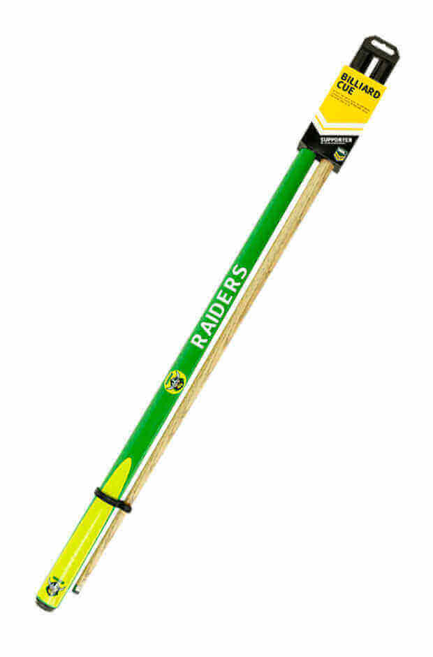 NRL 2 PIECE 57' CUE ASH SHAFT 10MM EIKMASTER TIP_CANBERRA RAIDERS_STUBBY CLUB