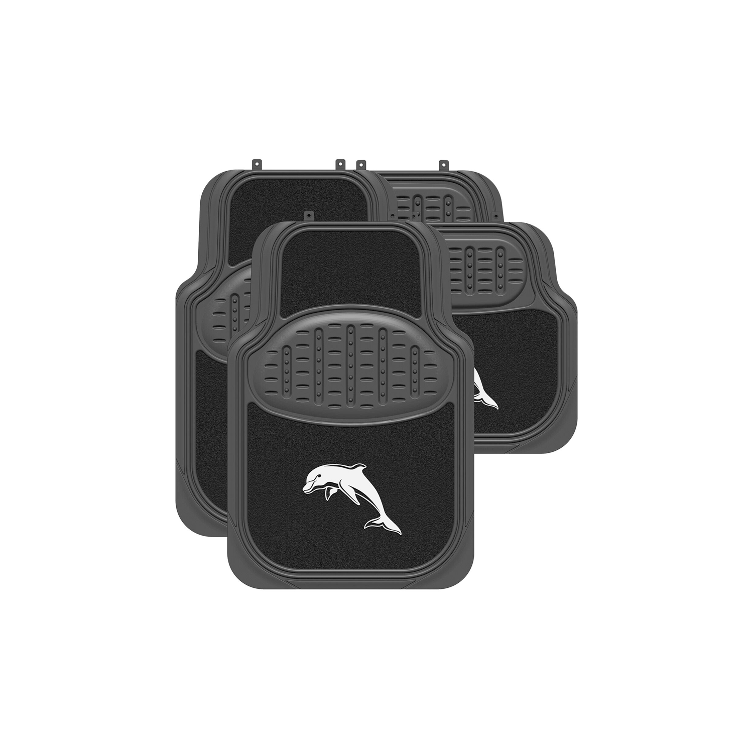 Dolphins Official Carpet And Rubber Car Mat Set