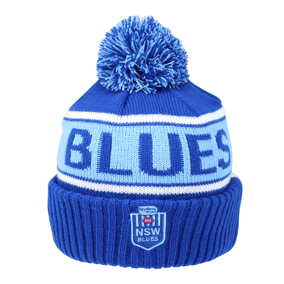 STATE OF ORIGIN NSW BLUES BEANIE_STATE OF ORIGIN NSW BLUES_STUBBY CLUB