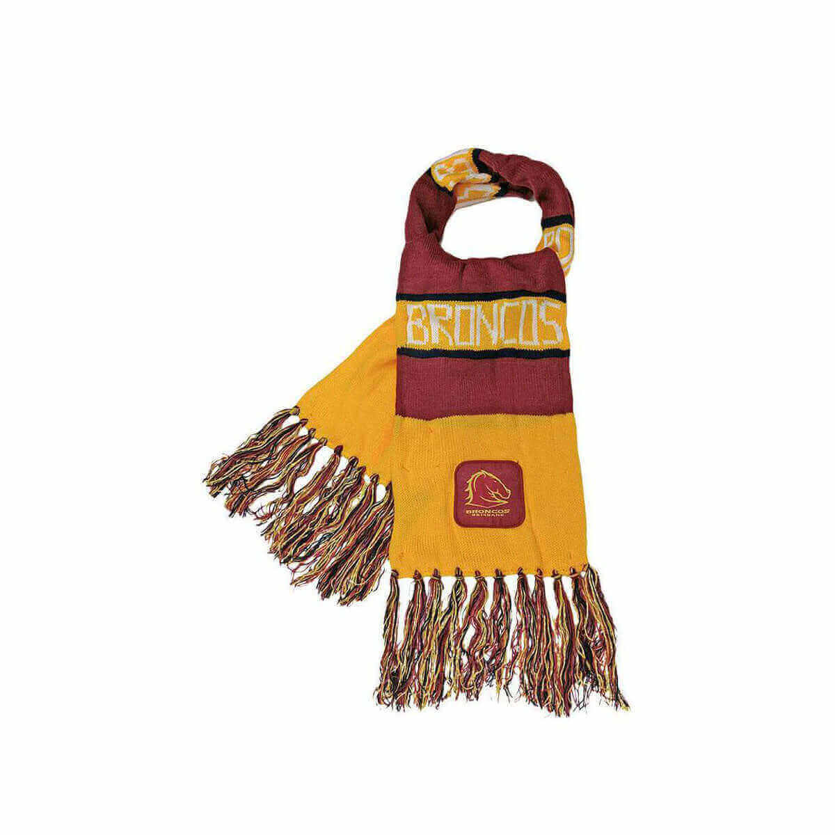 BRISBRANE BRONCOS NRL BAR SCARF_BRISBANE BRONCOS_ STUBBY CLUB