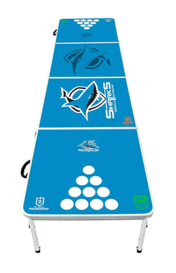 CRONULLA SHARKS NRL BEER PONG TABLE_CRONULLA SHARKS_STUBBY CLUB